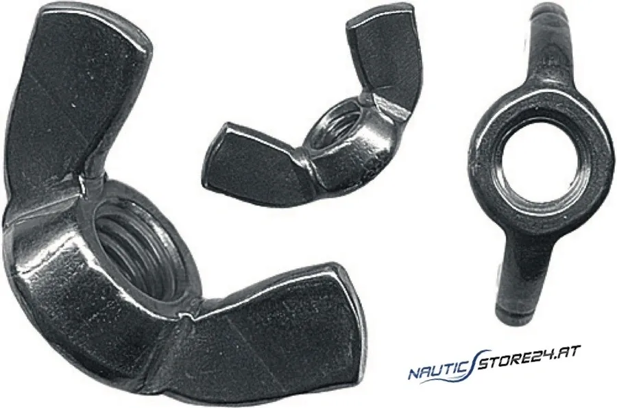 Niroflügelmutter DIN 315 | Gewinde-Ø: M4