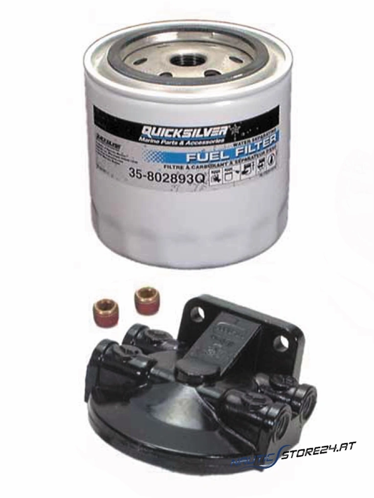 Mercury/Quicksilver Kraftstofffilter Wasserabscheider Vorfilter Benzin mit Halterung (35-802893Q4)