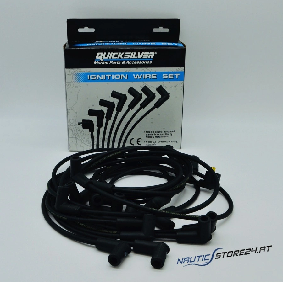 Mercury/Quicksilver Zündkabelsatz inkl. Zündkerzenstecker für Mercruiser V8 (816761Q17)