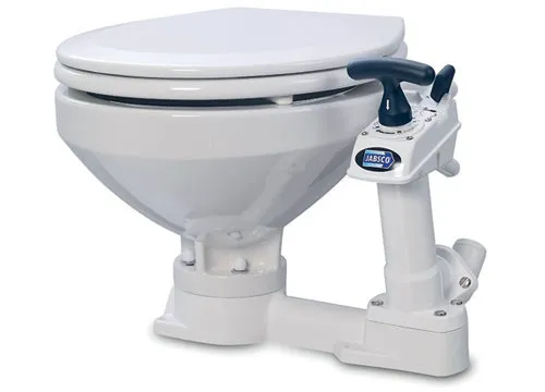 Jabsco Toilette mit Handpumpe | Ausführung: Regular, Höhe 350mm, Breite 470mm, Tiefe 480mm