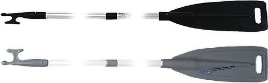 Bootshaken mit Paddel | Ausführung: PVC schwarz, Alu, Länge 1200-1800mm